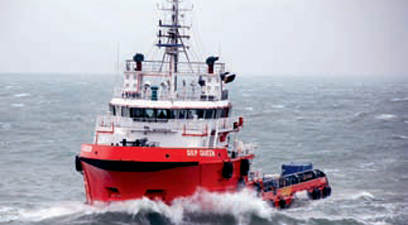 As far off shore as possible