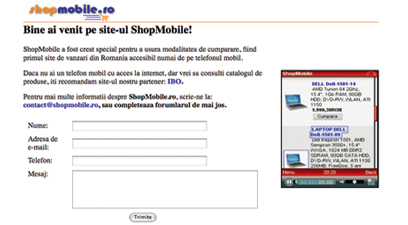 Magazin online pe mobil
