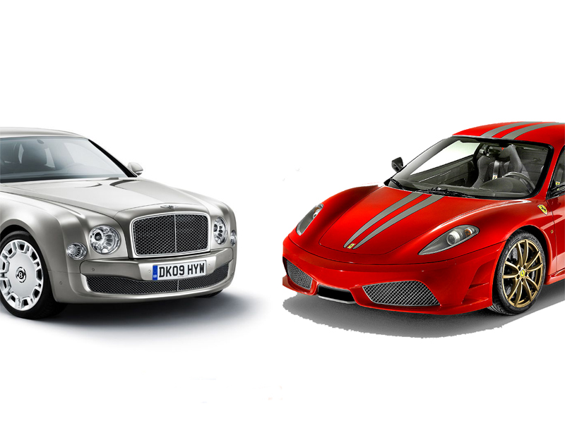 Cum se lupta Ferrari si Bentley sa vanda masini in Romania