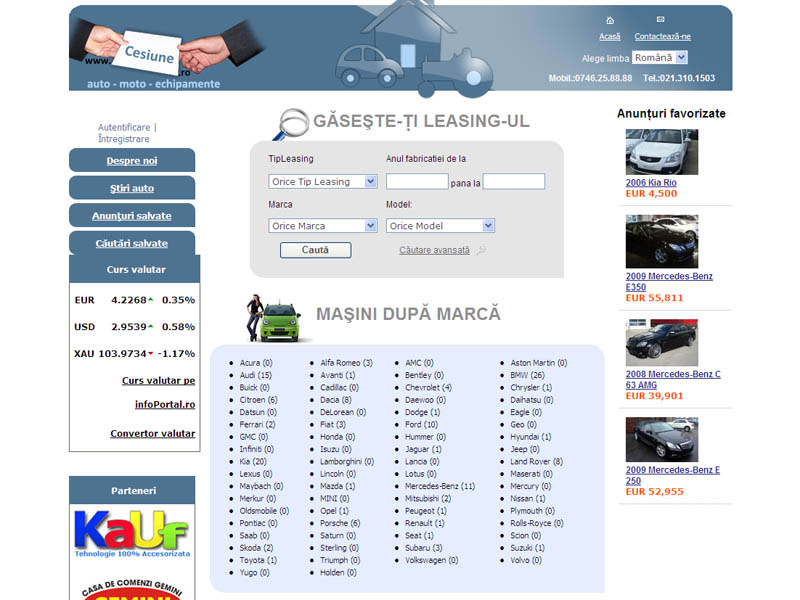 Restantierii firmelor de leasing pot vinde bunurile prin intermediul unui site dedicate