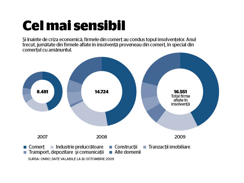 Care companii sunt predispuse la insolvente