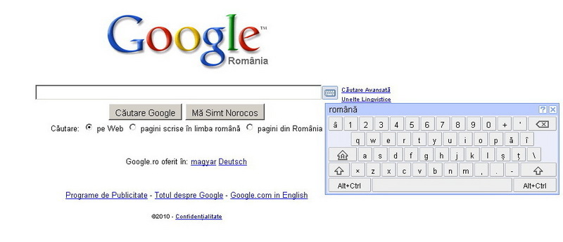 Google introduce tastatura virtuala pentru tastarea simbolurilor locale