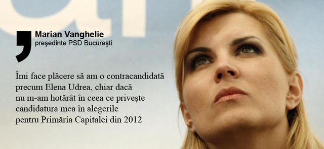 Elena Udrea a primit de la partid o trambulina sa sara la Primaria Capitalei. Vanghelie, contracandidatul care inca nu este, simte fiori