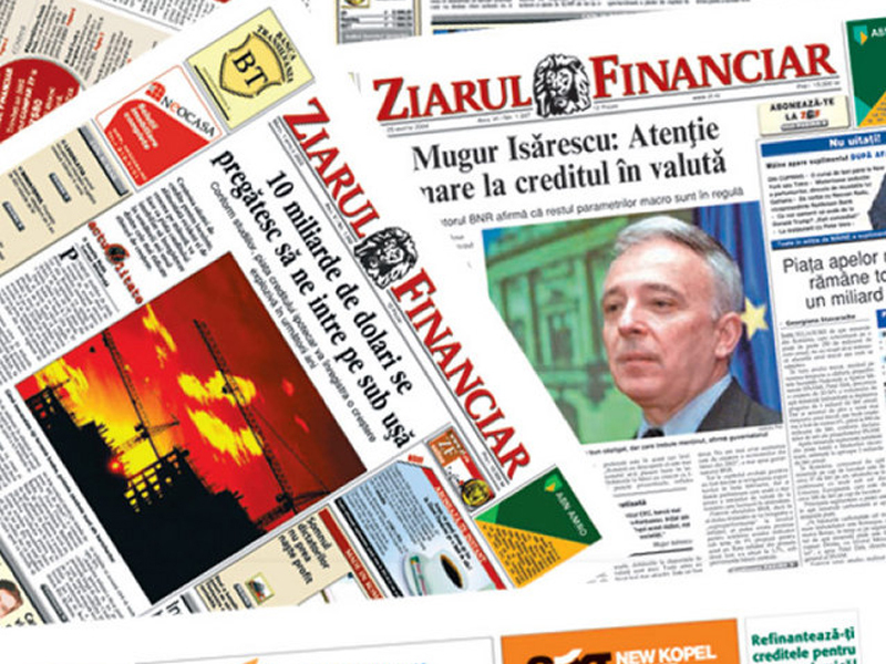 Ziarul Financiar, cel mai important cotidian de business, a ajuns la editia 3.000.
