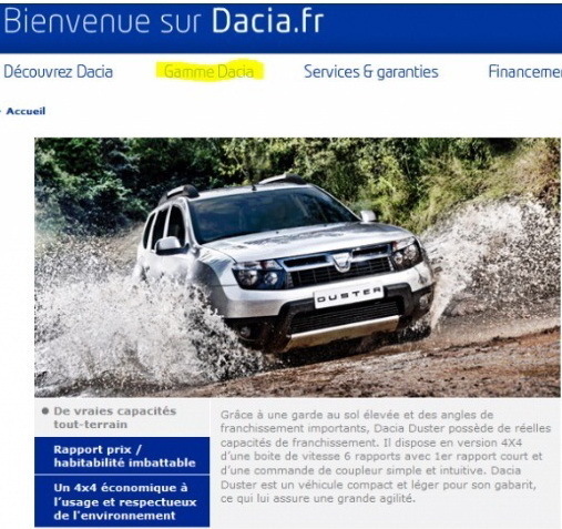 Dacia, nominalizata la premiile Pinocchio in Franta, pentru o reclama care induce clientii in eroare