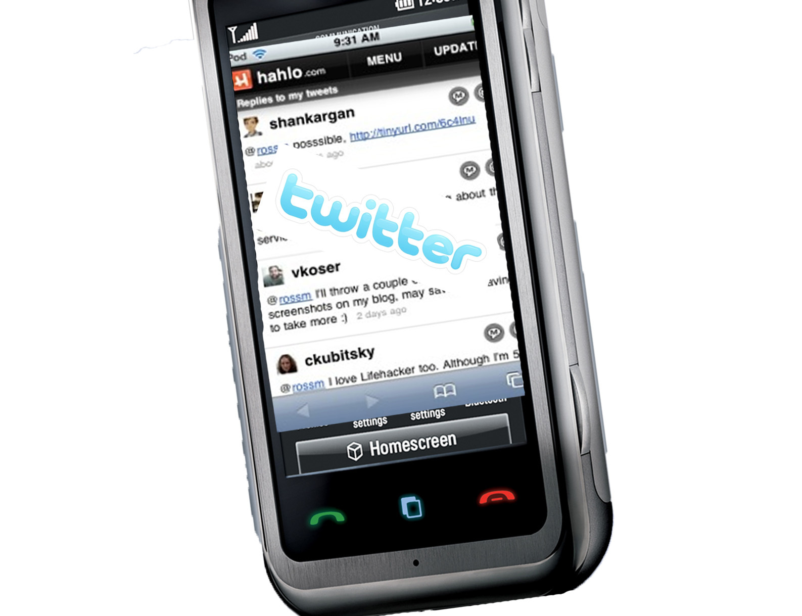 Twitter prin SMS de la Cosmote
