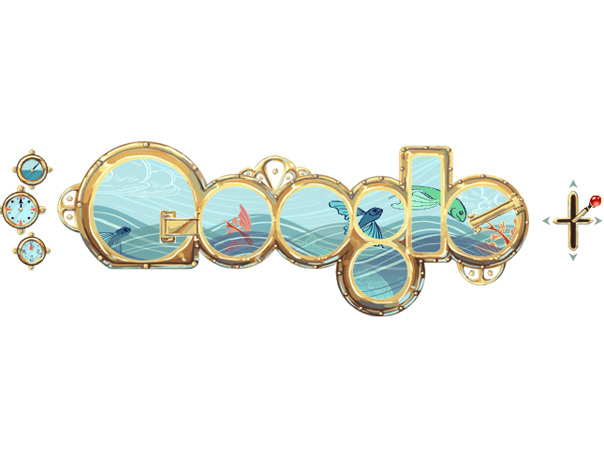 Google il omagiaza pe Jules Verne printr-un logo special