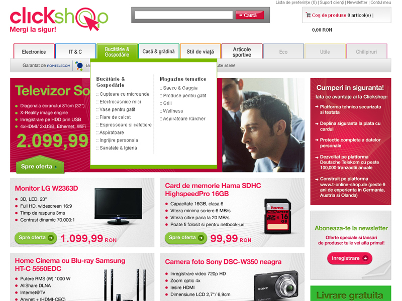 Romtelecom lanseaza magazinul online clickshop.ro
