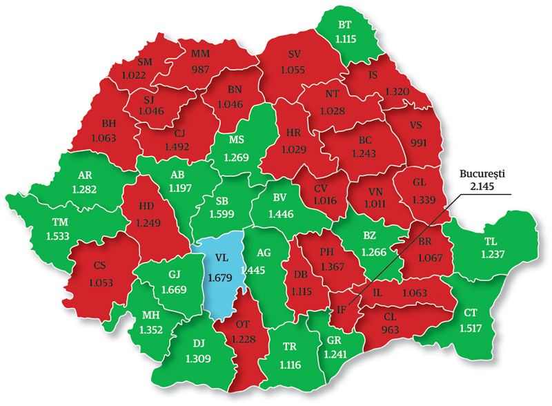 Harta salariilor. In ce judete se castiga mai bine decat anul trecut