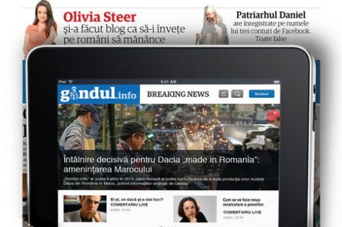 Gandul.info a lansat aplicatia pentru iPad