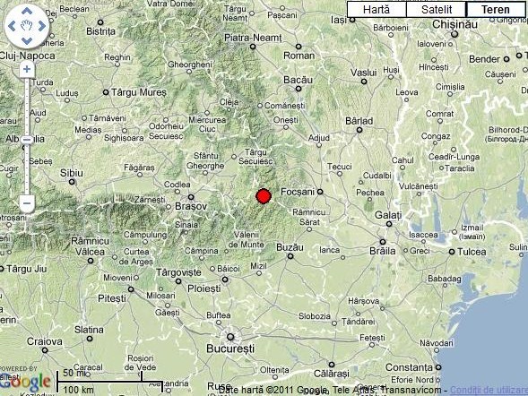 Seism de 4,4 grade în Vrancea