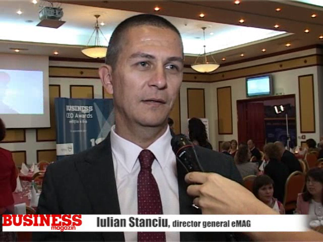 Iulian Stanciu, premiant al galei BUSINESS Magazin "100 cei mai admirați CEO din România"