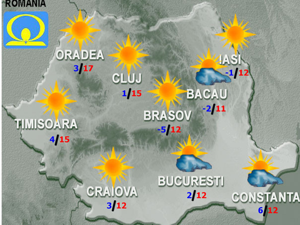 Prognoza meteo: Cum va fi vremea joi și vineri în țară și în București