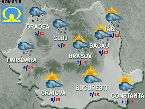 Prognoza meteo: Cum va fi vremea vineri, în țară și în București