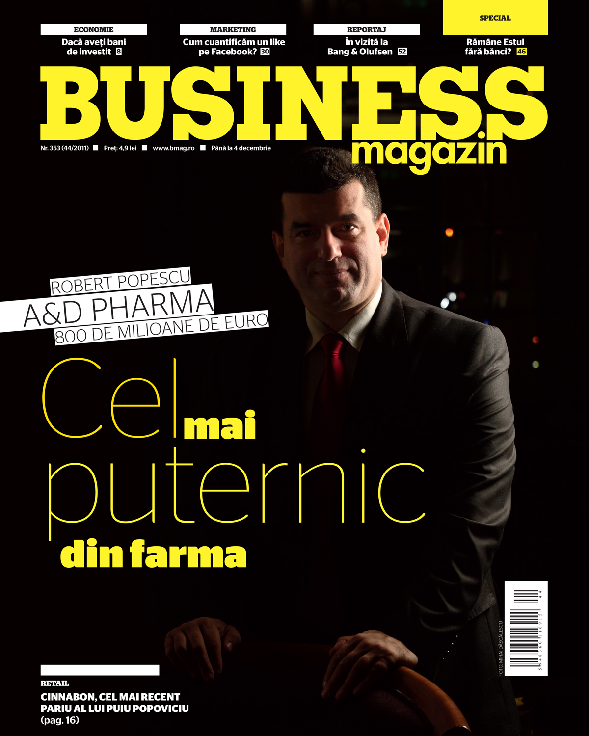 Citește luni, 28 noiembrie, în BUSINESS Magazin