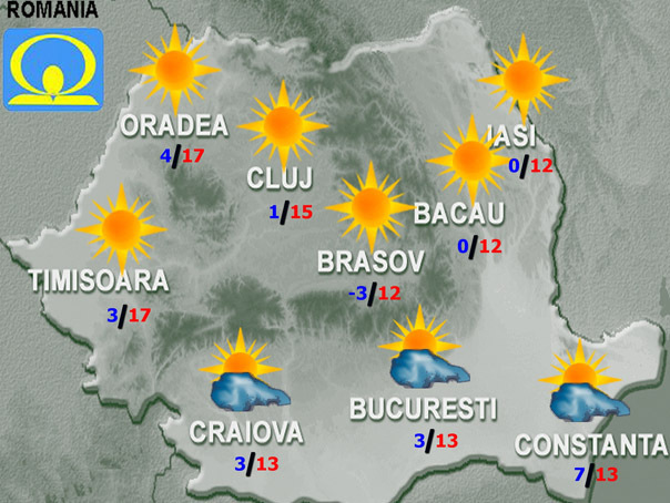 Prognoza meteo: Cum va fi vremea joi și vineri
