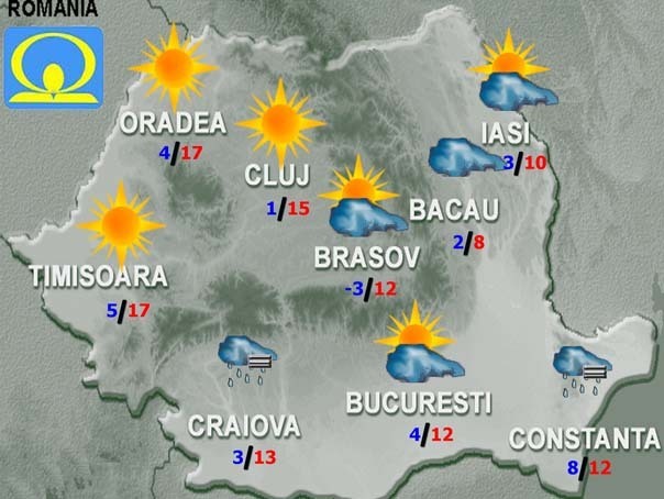 Prognoza meteo: Cum va fi vremea miercuri și joi, în țară și în București