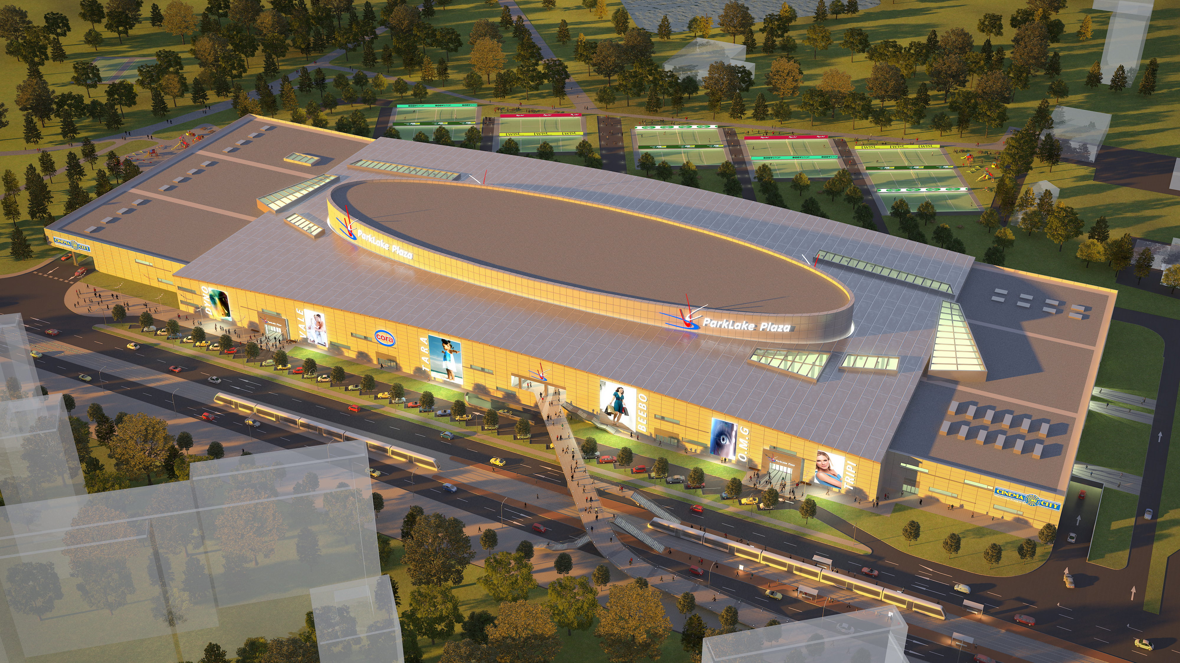 Cum arată primul mall care va include terenuri de tenis și fotbal în aer liber