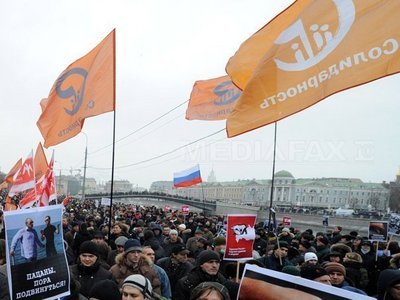 Noi proteste în Rusia: Circa 11.000 de susținători ai opoziției ruse s-au adunat la Moscova