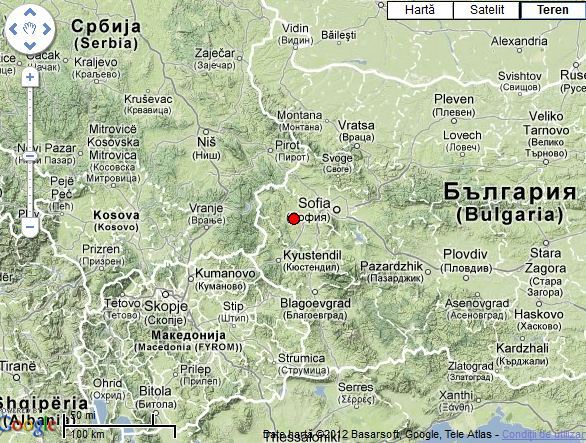 Cutremur în Bulgaria, resimțit și în România