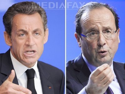 Distanța dintre Francois Hollande și Nicolas Sarkozy s-a redus la patru procente