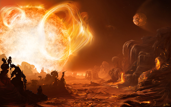 Cum arată un răsărit de soare pe exoplaneta Gliese 876d