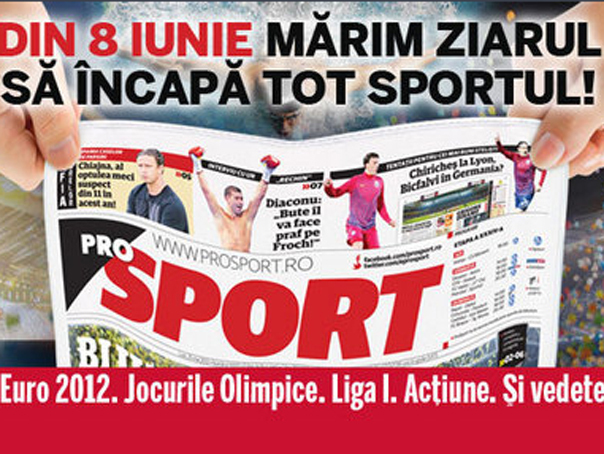 ProSport este relansat, vineri, în format broadsheet, la același preț