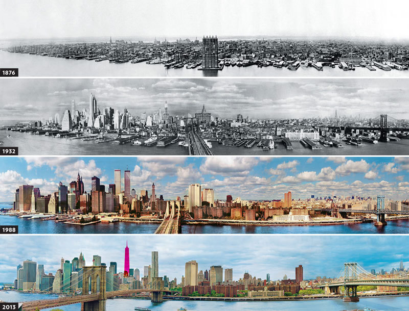 Poza zilei: New York din 1876 până în 2013
