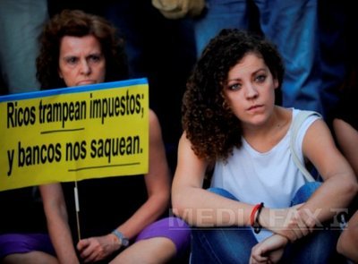 Primul protest al toamnei la Madrid: Câteva sute de persoane au manifestat împotriva austerității