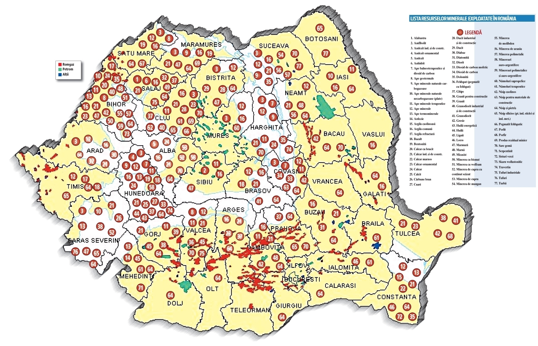 Aceasta este harta pe care se bat rușii pentru zăcămintele din România. Lista bogățiilor din subsolul României