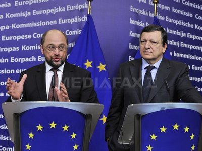 Barroso și Schulz vin la București pentru a discuta cu autoritățile române despre fondurile UE