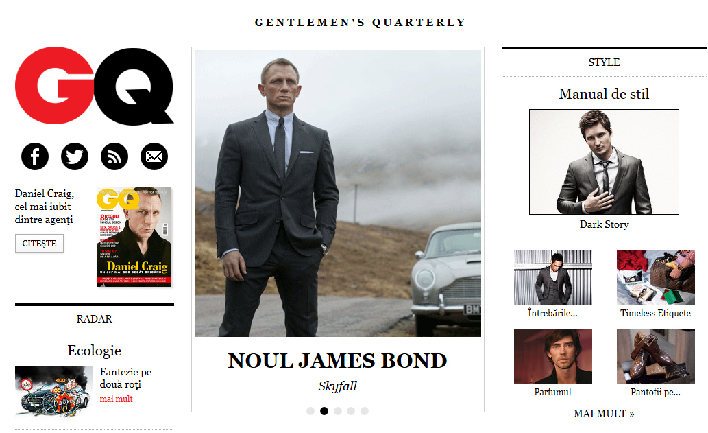 Revista GQ s-a lansat în versiune online