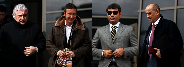 DOSARUL TRANSFERURILOR. Cristi Borcea - 7 ani de închisoare, George Copos - 5 ani, MM Stoica - 4 ani, Jean Pădureanu - 3 ani, Giovanni Becali - 8 ani, Victor Becali - 7 ani, Gică Popescu - 3 ani, G
