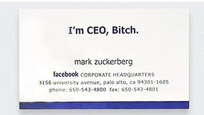 Știi cum arată cartea de vizită a lui Mark Zuckerberg? Cărțile de vizită ale celor faimoși și bogați