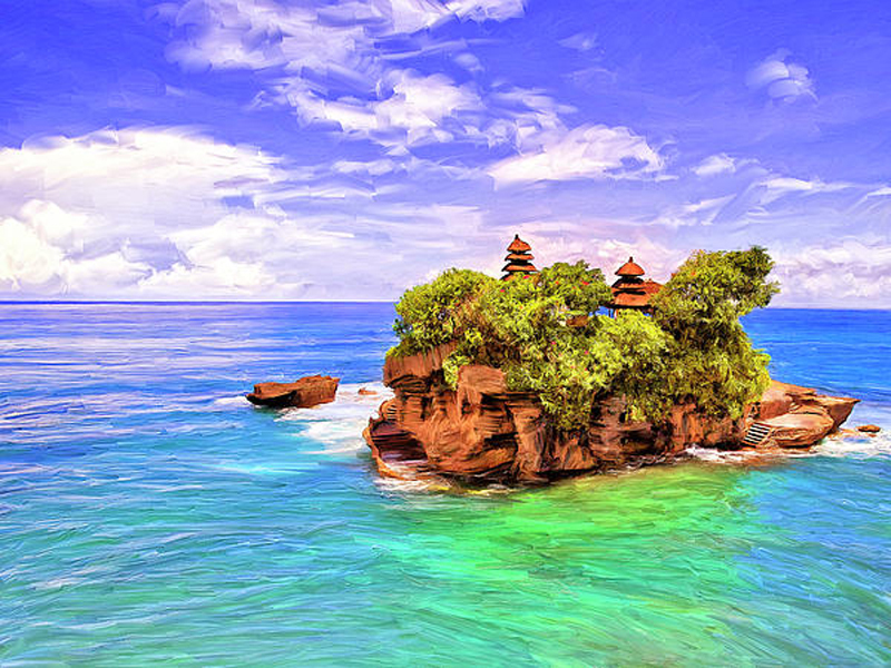Imaginea zilei: Pura Tanah Lot, cel mai fotografiat templu din Bali