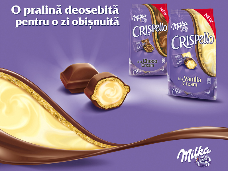 Sub umbrela Milka intră de-acum și pralinele Crispello