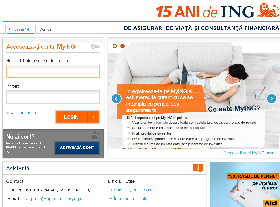 În contul MyING se pot realiza tranzacții online