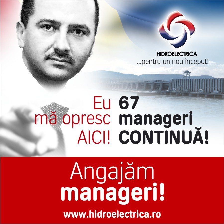 (P) Un nou inceput
HIDROELECTRICA ANGAJEAZĂ 67 DE MANAGERI