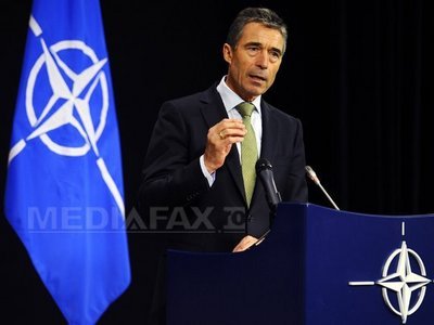 Secretarul general al NATO, în vizită oficial la București. Anders Fogh Rasmussen a ajuns la Palatul Victoria, pentru o discuție cu Ponta