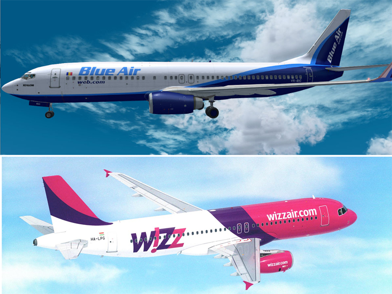Câți bani fac Blue Air și Wizz Air din comisionul plătit la biletele de avion cumpărate online