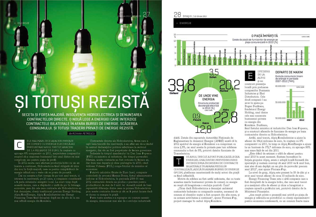 Cele mai mari companii private de comerț cu energie au ajuns la afaceri de 1,5 mld. euro. Cine a trecut de testul insolvenței Hidroelectrica și al scăderii consumului?
