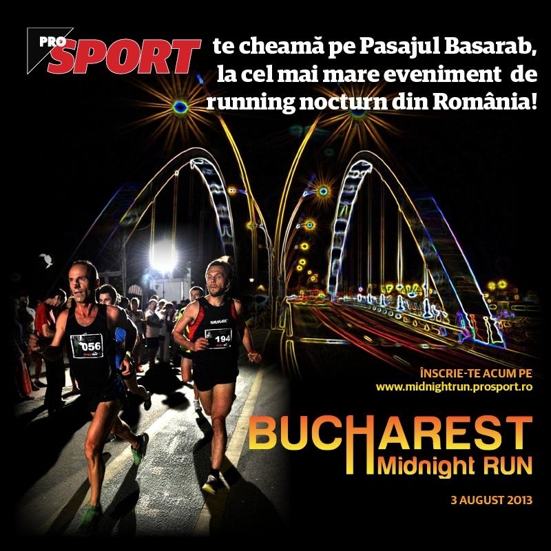 "ProSport Bucharest Midnight Run", pe Pasajul Barasab, sâmbătă, de la ora 22.00
