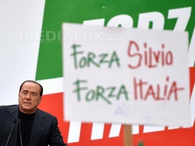 Silvio Berlusconi: Guvernul trebuie să meargă înainte. DISCURSUL fostului premier în fața a peste 1.000 de simpatizanți