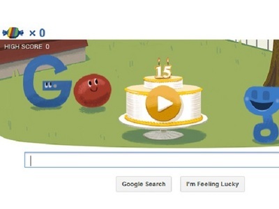 GOOGLE sărbătorește 15 ani de existență printr-un DOODLE interactiv