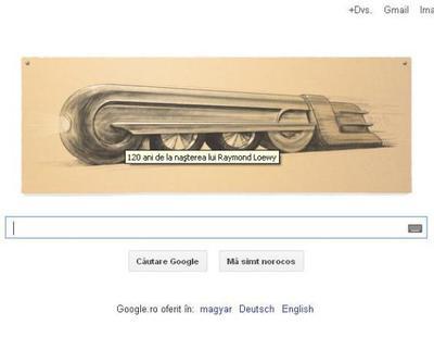 GOOGLE îl sărbătorește pe Raymond Loewy, "părintele designului modern", printr-un logo special