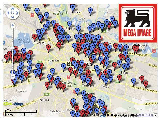 Strada cu cele mai multe magazine Mega Image în România