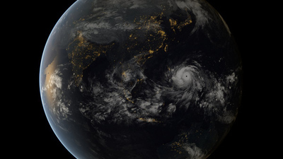 Taifunul Haiyan s-a văzut și din spațiu. Imaginile celui mai violent ciclon al anului