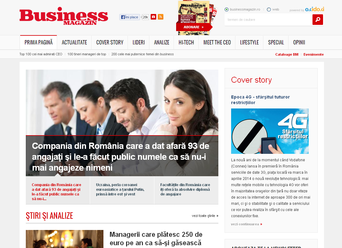 Site-ul revistei Business Magazin, într-un nou layout