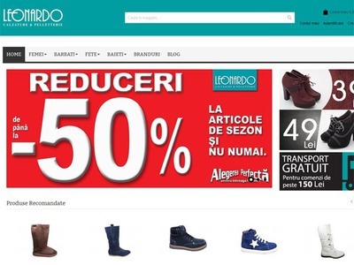 Retailerul de încălțăminte Leonardo și-a deschis magazin online