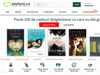 Afacerile elefant.ro au crescut anul trecut cu 80%, la 6,5 milioane de euro